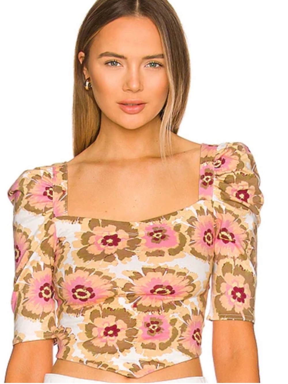 Free People Give Me More Crop Top Multi Floral